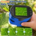 thumbnail image 2 of Microscope for Kids Adults, Pocket Microscope, Handheld Microscope Toy with LED Lights SD Card, Science Sets Gift for kids, Blue, 2 of 7