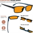 thumbnail image 2 of Eyekepper Blue Blocking Glasses for Women Men Reading Computer Orange Tinted Readers - Black/Blue, 2 of 5