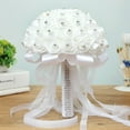 thumbnail image 4 of RKSTN A Clutch Bride White with Diamonds, Bouquet, Rose Ribbon, Wedding, Wedding Ribbon, Sacred Home Decor, 4 of 8
