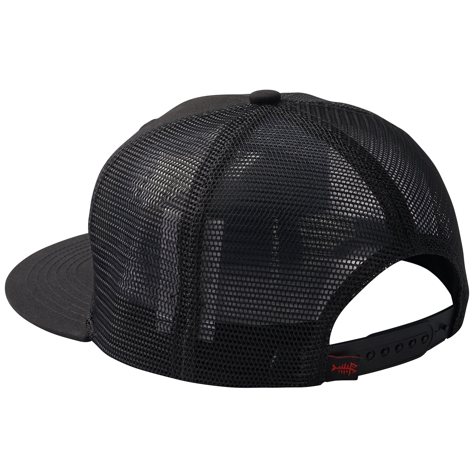 BASSDASH Flat Brim Trucker Cap Adjustable Snapback Hat Mesh Back For Men Women Fishing Hunting