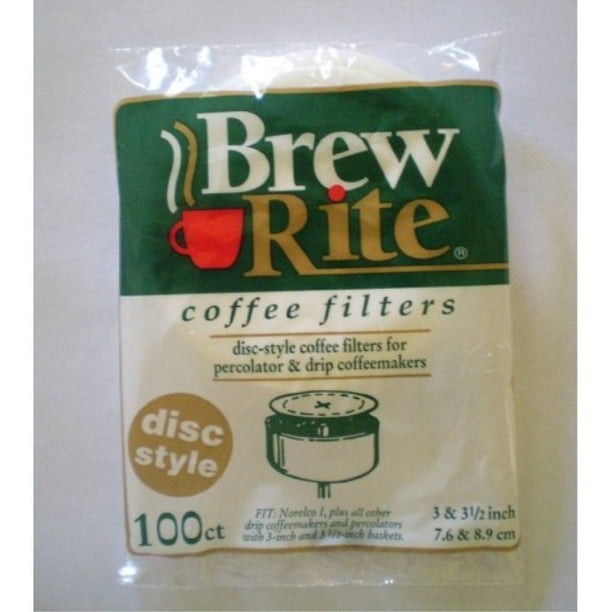 Disc Coffee Filter 3" & 3" Percolator 600 ct. Brew Rite