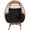 Natural Rattan Black Cushion-Adult, variant on LOGYAT Oversized Rattan Adult Egg Chair, 360 Swivel, Outdoor Patio Chair with overstuffed Cushions, Indoor Large Wicker Egg Chair, Black Rattan, Beige Cushion