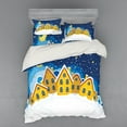 thumbnail image 1 of Ambesonne Winter Bedding Set 4 Pcs, Cold and Snowy Nighttime, Queen, Multicolor, 1 of 3
