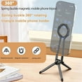 thumbnail image 2 of 360° Rotating Magnetic Phone Stand,2025 New Multi Angle Tri Fold Cell Phone Holder, Handheld Phones Grip, Magnetic Phones Tripod Stand, Smartphone Mini Tripod, 2 of 7