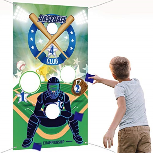 baseball toss games with 3 bean bags, indoor and outdoor bean bag toss