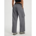 thumbnail image 6 of Baleaf Women's Lightweight Pants Quick Dry Wide Leg Hiking Water Resistant with 4 Pockets Travel Baggy Parachute Cargo Pant Dark Gray L, 6 of 7