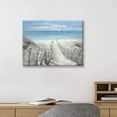 thumbnail image 4 of Beach Pathway Canvas Print Artwork: Coastal Ocean Picture Canvas Wall Art Small Size for Bathroom (16” x 12” x 1 Panel), 4 of 6