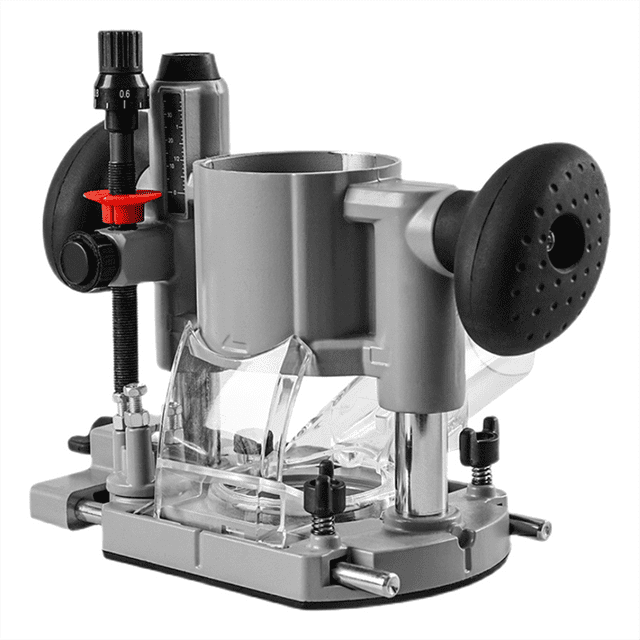 Adjustable Trimming Machine with Plunge Router Base,Double Handle,Heavy-Duty Milling Power Tool for Precision Woodworkin
