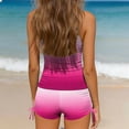 thumbnail image 5 of Cethrio Girls Tankini Swimsuits with Built in Bras, Quick-drying Vacation 2 Piece Summer Kids Bathing Suits Hot Pink Size 11-12 T, 5 of 7