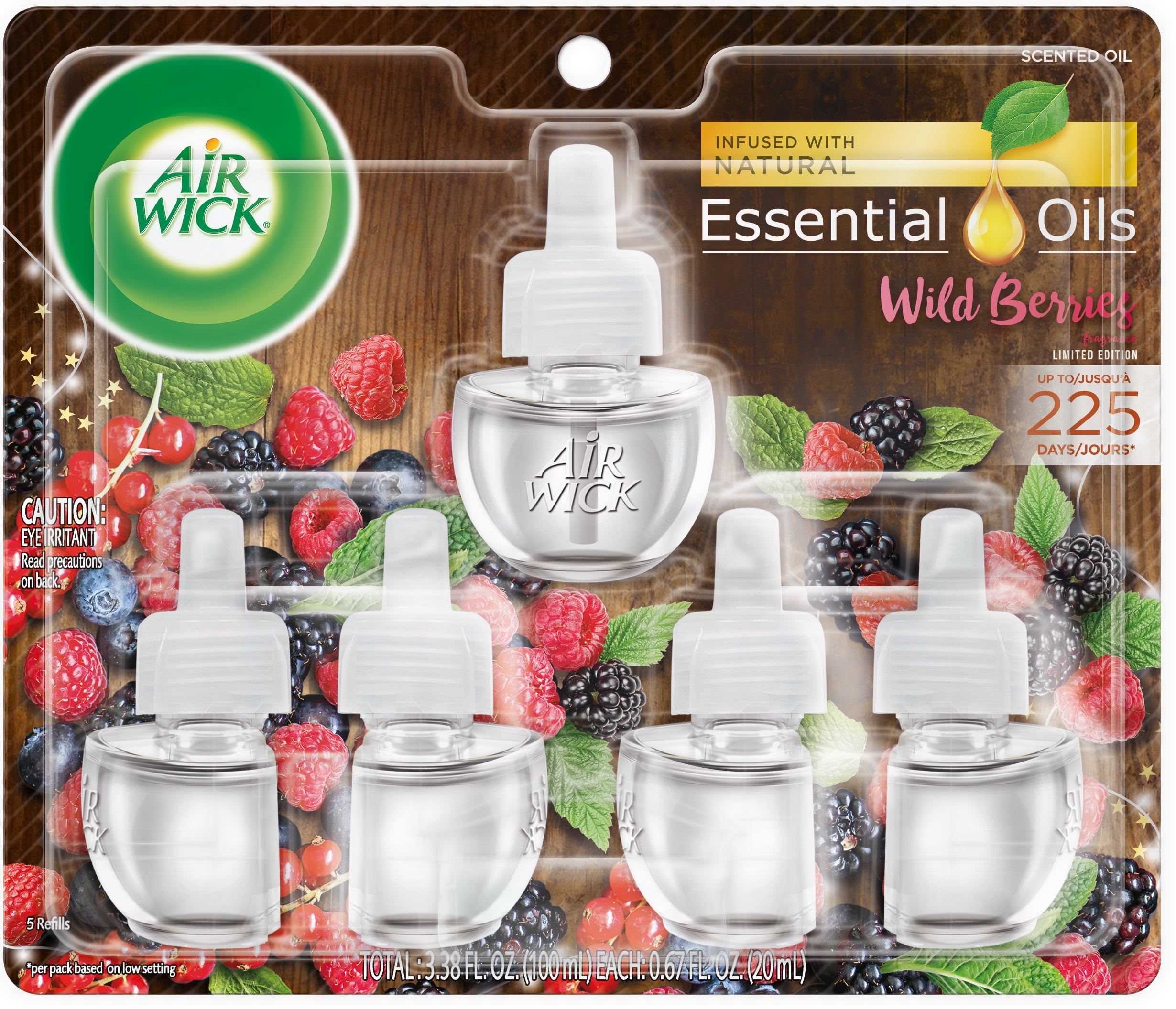 Air Wick plug in Scented Oil Refill, Wild Berries, Air Freshener, 5ct