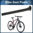 thumbnail image 3 of Unique Bargains Bike Seat Posts 31.6x400mm Bike Saddle Post Seat Tube Carbon Fiber Matte Black Adjustable Angle Seat 12mm Offset, 3 of 8