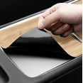 thumbnail image 6 of ATOM Center Console Wrap Kit for Tesla Model 3 Model Y Decoration Wrap Kit for Tesla Accessories TPU Carbon Fiber Center Console Cover Interior Decoration (Wood), 6 of 7