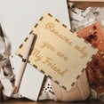 thumbnail image 4 of 1 Set Wooden Friendship Gift Box Friendship Appreciation Gift Box Wooden Keepsake Box with Heart Slices, 4 of 9