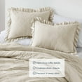 thumbnail image 3 of Regency Heights King/Cal King Comforter Set Neutral, 3 Pieces Quilted Ruffle Comforters King/Cal King Size, Solid Bedding Comforters Sets, Gift for Women, 3 of 9