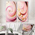 thumbnail image 1 of Designart "Circular Pink and Gold Abstraction I" Abstract Spirals Wall Art Set Of 2 - Pink Abstract Gallery Wall Set For Home Decor, 1 of 6