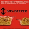Pyrex Deep Glass Baking Dish with Plastic Lid, Deep Casserole Dish