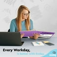 thumbnail image 5 of 3 Ring Binder 1.5 Inch Purple, 1 ½ inch Binder Clear View Cover with 2 Inside Pockets, Colored School Supplies Office and Home – by Enday, 5 of 7