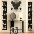 thumbnail image 4 of 7 Tier Wall Shelf Unit,Black Lack Wall Shelf,Display Floating Shelf with LED Remote Control Light, 4 of 8