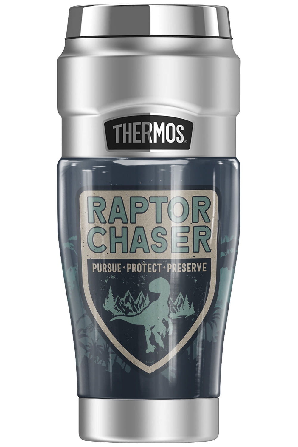 24oz Jurassic World Raptor Chaser THERMOS STAINLESS KING Stainless Steel Drink Bottle Vacuum insulated & Double Wall 