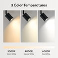 thumbnail image 3 of Bestco 6-Light Track Lighting Fixture with Adjustable Heads &GU10 Light Bulbs Black, 3 of 13