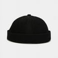 thumbnail image 6 of CoCopeanut Topi Wanita Korduroi Tanpa Tepi Topi Kubah Antik Topi Portabel Jalan Padat Topi Beanie Pria Multifungsi Musim Dingin Topi Hip Hop, 6 of 6