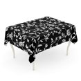 thumbnail image 1 of LADDKE Pattern Tiny Flowers Black and White Liberty Floral Ditsy Tablecloth Table Desk Cover Home Party Decor 60x104 inch, 1 of 1