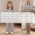 thumbnail image 5 of ZIXKCGDSE Girls Trendy Outfits Off Shoulder Long Sleeved Top and Wide Leg Pants Fashion Clothes Going Out Size 3-4 Years, 5 of 5