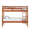 thumbnail image 4 of Pemberly Row Transitional Twin-over-Twin Solid Wood Bunk Bed Frame in Amber, 4 of 14