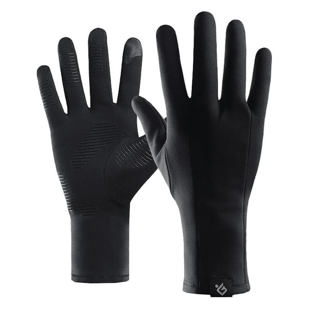par de guantes de invierno para deportes al aire libre, antideslizantes, con dedos completos.