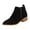 Black, variant on Black Women'S Suede Side Zipper Short Boots Low Heel Ankle Boots Casual Outdoor Fashion Fall Winter Plus Size Comfortable Round Toe
