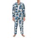 thumbnail image 3 of Balery Blue Excavator Pijama para Hombre de Dos Piezas con Manga Larga, Conjunto de Dormir y Descanso Suave con Bolsillos-X-Large, 3 of 7