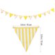 thumbnail image 2 of KAKOWELY Banderines de 3M con rayas amarillas, guirnalda de banderines de pato, 12 banderines triangulares, decoración para bodas, cumpleaños, baby showers y graduaciones., 2 of 4