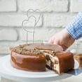 thumbnail image 6 of LEDMOMO Double Heart Cake Topper Wedding Decoration Plated Silver with Crystal Rhinestones, 6 of 8