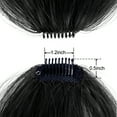 thumbnail image 5 of Clip in Bangs 100% Human Hair Extensions Reddish Brown Clip on Fringe Bangs with nice net Natural Flat neat Bangs with (Wispy Bangs, Natural Black), 5 of 6