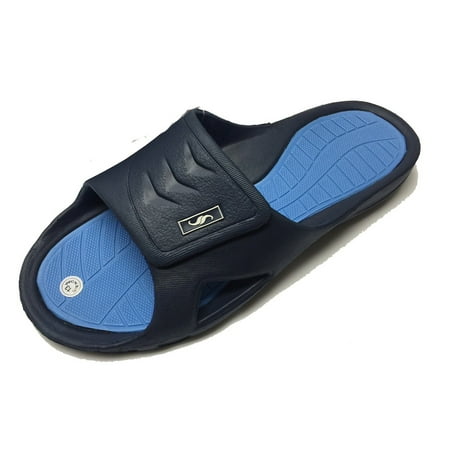 0138 Men's Rubber Slide Sandal Adjustable Strap