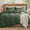 Olive Green (No Comforter), variant on U by Bedsure 100% Washed Cotton Duvet Cover Queen Size, PureWoven Plain Simple & Soft Comforter Cover for All Seasons(Linen, Queen)