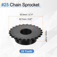 thumbnail image 2 of 2Pack #25 Chain Roller Sprocket 17mm Bore 1/4" Pitch 25 Tooth with Set Screws, 2 of 6