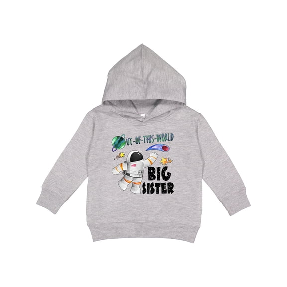 Inktastic Out of This World Big Sister Astronaut in Space Toddler Hoodie