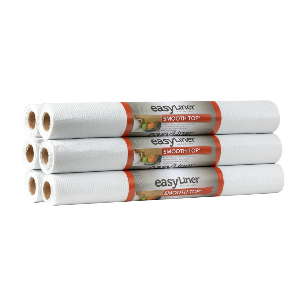 EasyLiner Smooth Top 20 In. x 6 Ft. Shelf Liner, White (6 pk) Walmart