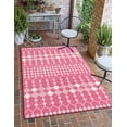 thumbnail image 2 of Unique Loom Outdoor Trellis Collection Area Rug - Traliccio (4' 1" x 6' 1" Rectangle Magenta/Ivory), 2 of 9