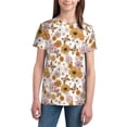 thumbnail image 2 of Fuzoiu Sunflowers And Butterflies Print Youth Short Sleeve T-Shirt,Youth Dry-Fit Active Athletic T-Shirt,Short Sleeve Tops Tees for School, Sports, and Casual Wear, 2 of 6