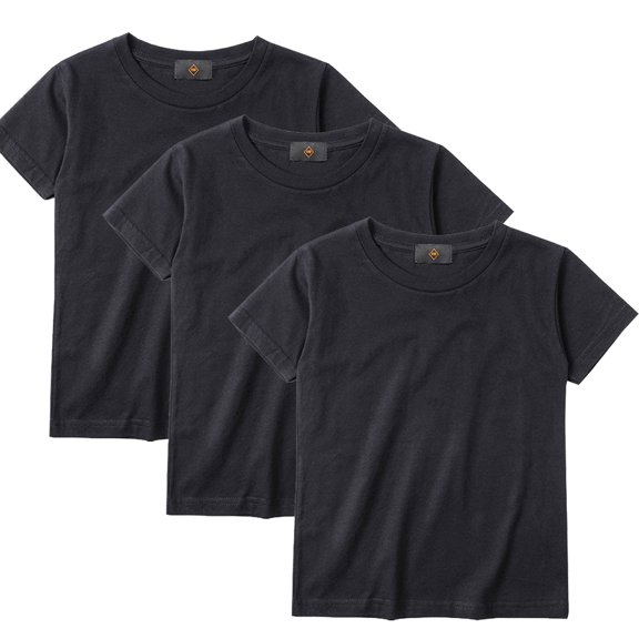 THEE BRON Toddler/Little Boys Basic Cotton Soft Short Sleeve Outfit T-Shirt 3-Pack