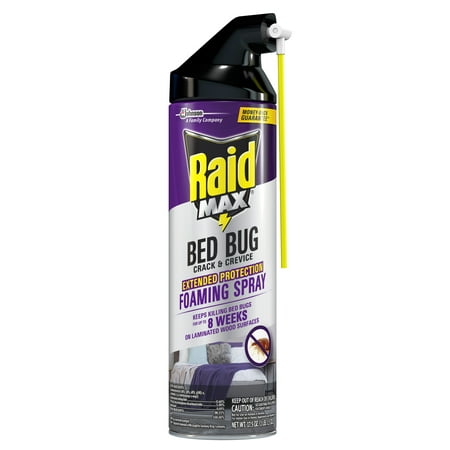 Raid Max Bed Bug Crack and Crevice, Extended Protection, Foaming Spray, 17.5