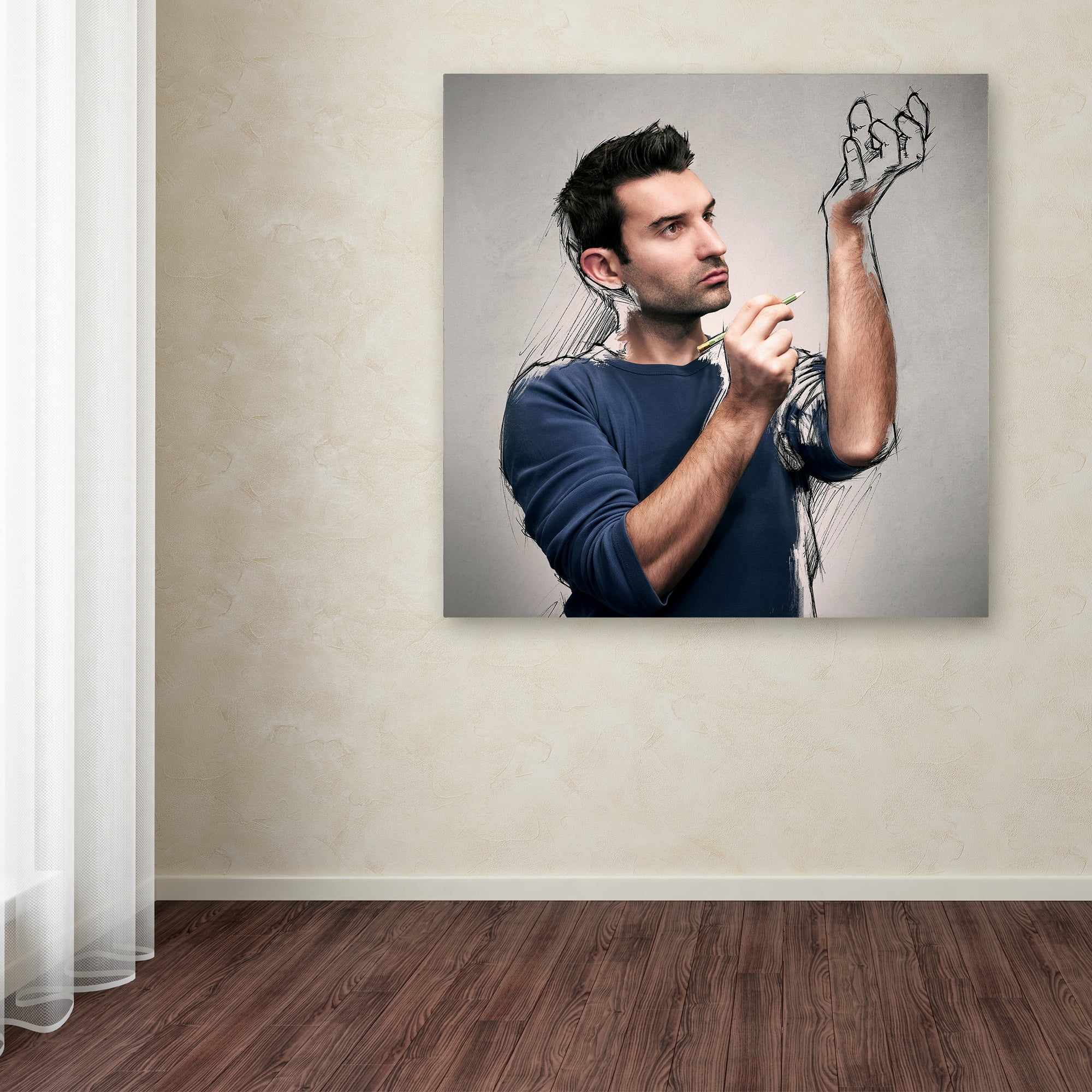 Trademark Fine Art The Power Of The Sketch Canvas Art By Sebastien Del Grosso Walmart Com Walmart Com
