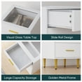 thumbnail image 4 of Algherohein 4 Drawer Dressers for Bedroom,Chest of Drawers with Glass Desktop,White, 4 of 5