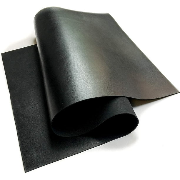 Real Genuine Black Calf Hide Leather Thick Leather Cow Hide Black