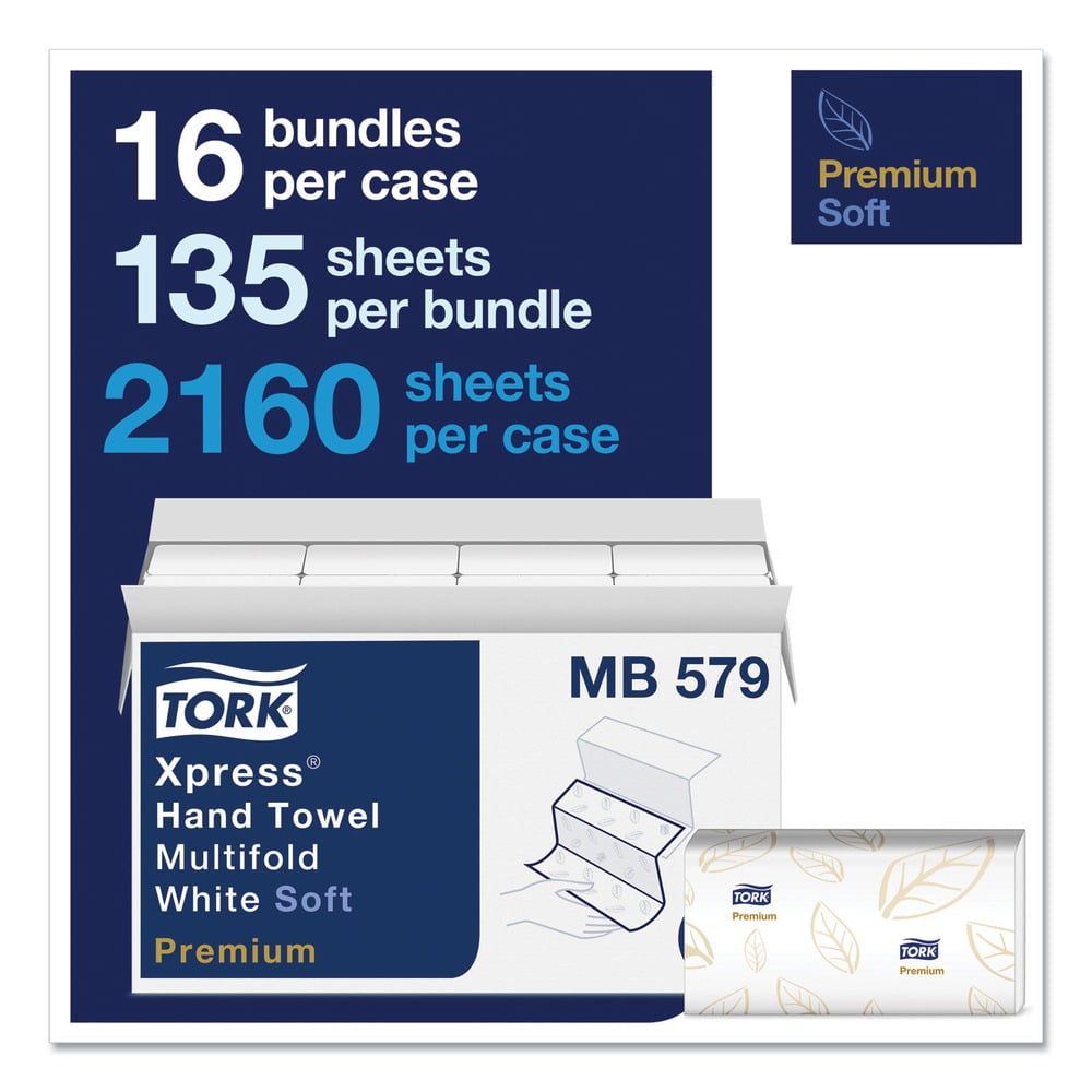 Tork MB579 Multifold Hand Towel - 2160/CS, White Premium, 9.5 x