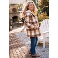 thumbnail image 4 of Catherines Women's Plus Size Long Fleece Coat With Sherpa Lining, 4 of 6