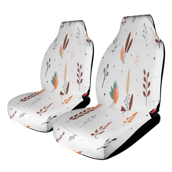 Autumn Leaves Pattern Set of 2 Car Seat Covers Seat for Carseats Front Seat Auto Car Interior Accessories Universal 2 Piece