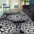 thumbnail image 6 of World Rug Gallery Modern Floral Circles Black 7'6" x 9'5" Area Rug, 6 of 11